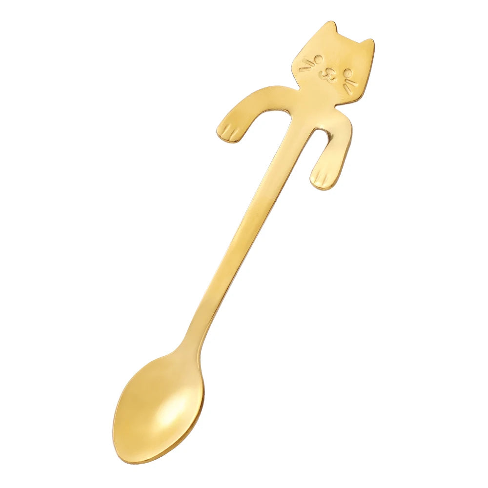 Mini Cute Cat Coffee Spoon Stainless Steel Teaspoon - Friends & Pets Co.
