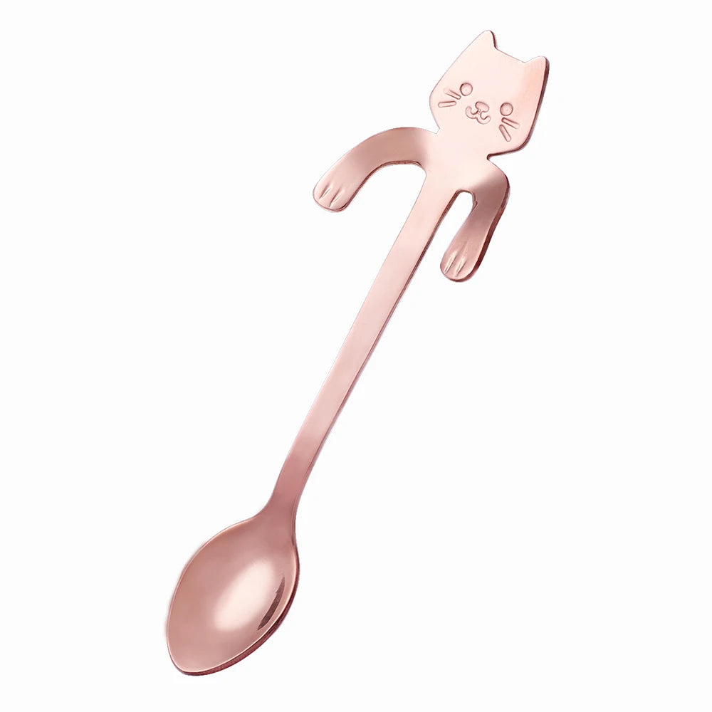 Mini Cute Cat Coffee Spoon Stainless Steel Teaspoon - Friends & Pets Co.