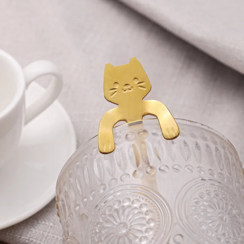 Mini Cute Cat Coffee Spoon Stainless Steel Teaspoon - Friends & Pets Co.