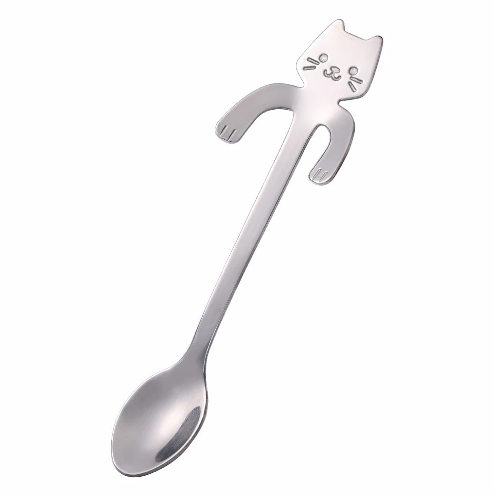Mini Cute Cat Coffee Spoon Stainless Steel Teaspoon - Friends & Pets Co.