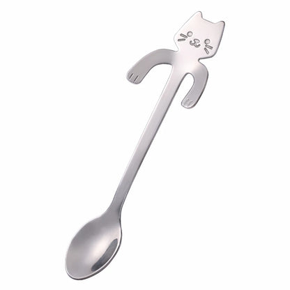 Mini Cute Cat Coffee Spoon Stainless Steel Teaspoon - Friends & Pets Co.